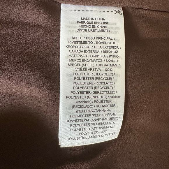 Lauren Ralph Lauren Metallic Chiffon One Shoulder Gown Party Size US 10 - Picture 8 of 14